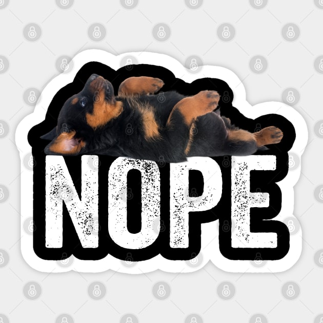 Rottweiler - Rottweiler Nope Sticker by Kudostees